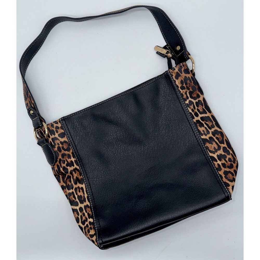 Montana‎ West Select Leopard Print Black Shoulder Bag Purse Animal Print